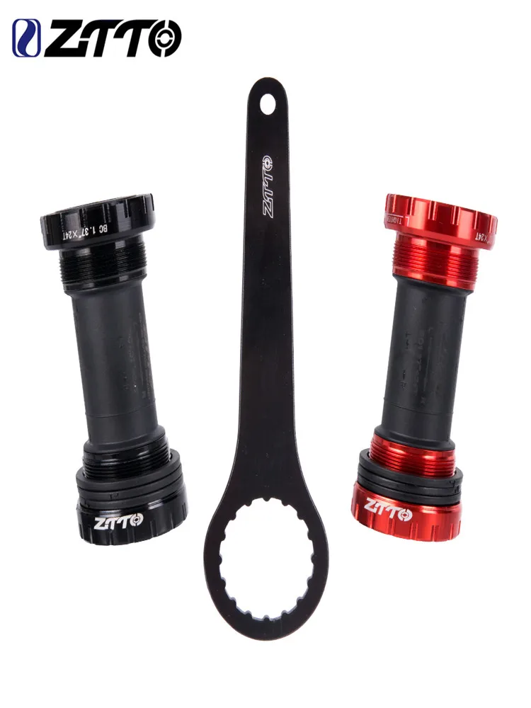 AliExpress ZTTO BSA68 Bearing Bottom Bracket Screw Type with Wrench BB91 68/73 mm Bicycle Axis MTB Road Bike Aluminum Alloy Crank Set