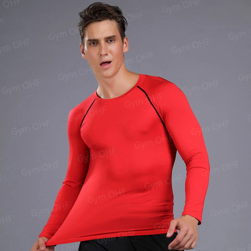 Rash guard Kompression shemd Boxen Laufen Trikots Yoga Fitness MMA Männer T-Shirts Bjj Strumpfhosen Muay Thai Gym Sport Marke Kleidung – Detail 18
