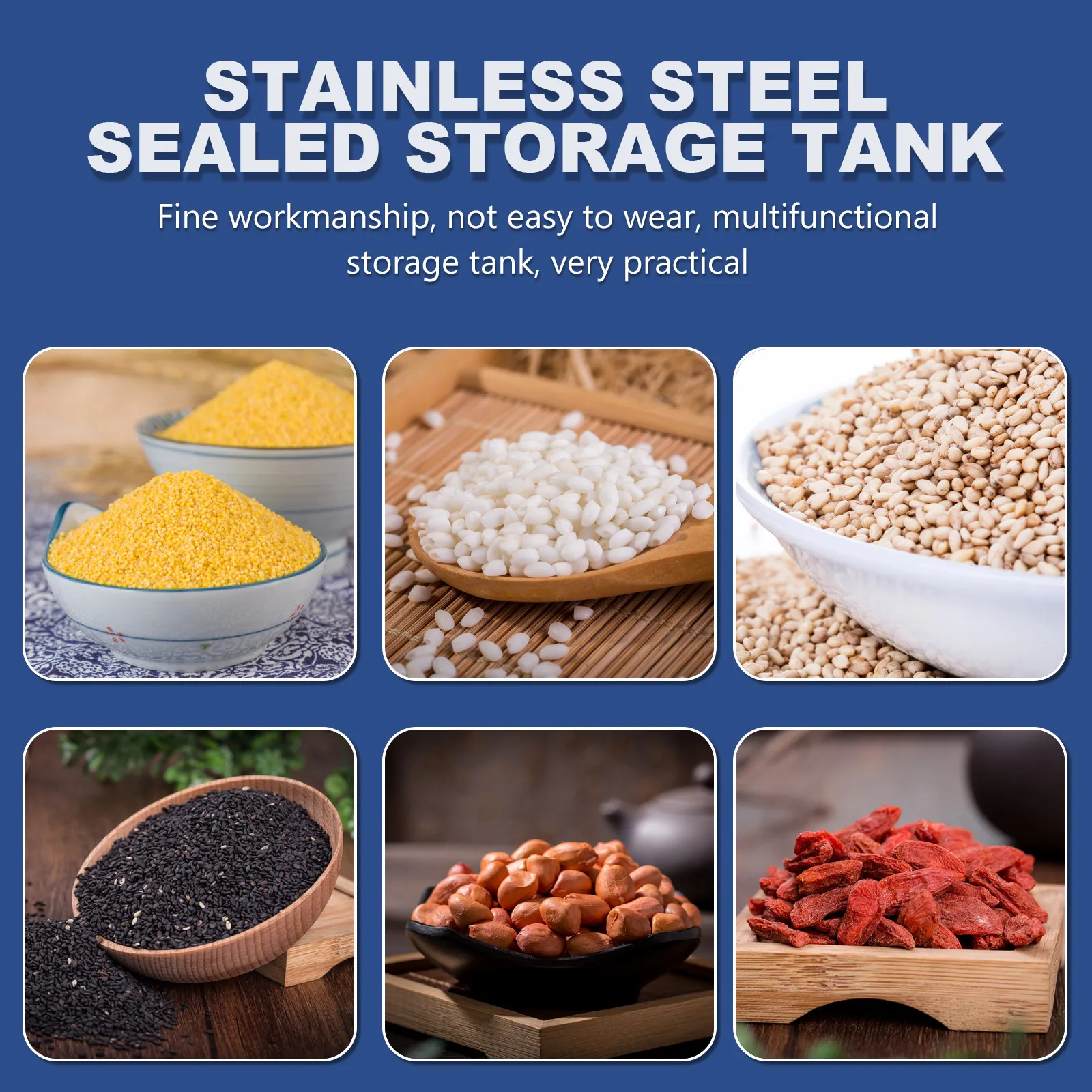 

Stainless Steel Storage Tanks Dry Food Containers Glass Kitchen Canisters Rustproof Jars Home ganizing Solutions Multifunctional
