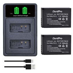 1800mAh LP-E12 Battery and Charger for Canon EOS 100D, M50 Mark II, PowerShot SX70 HS, M10, M200, M100, Rebel SL1