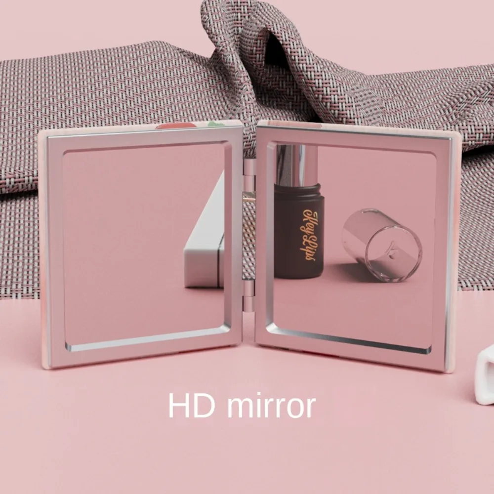 Student Mirrors Tulip Makeup Mirror Rose Double-Sided Cosmetic Mirror Square Magnifying Folding Mirror Cosmetics Tools