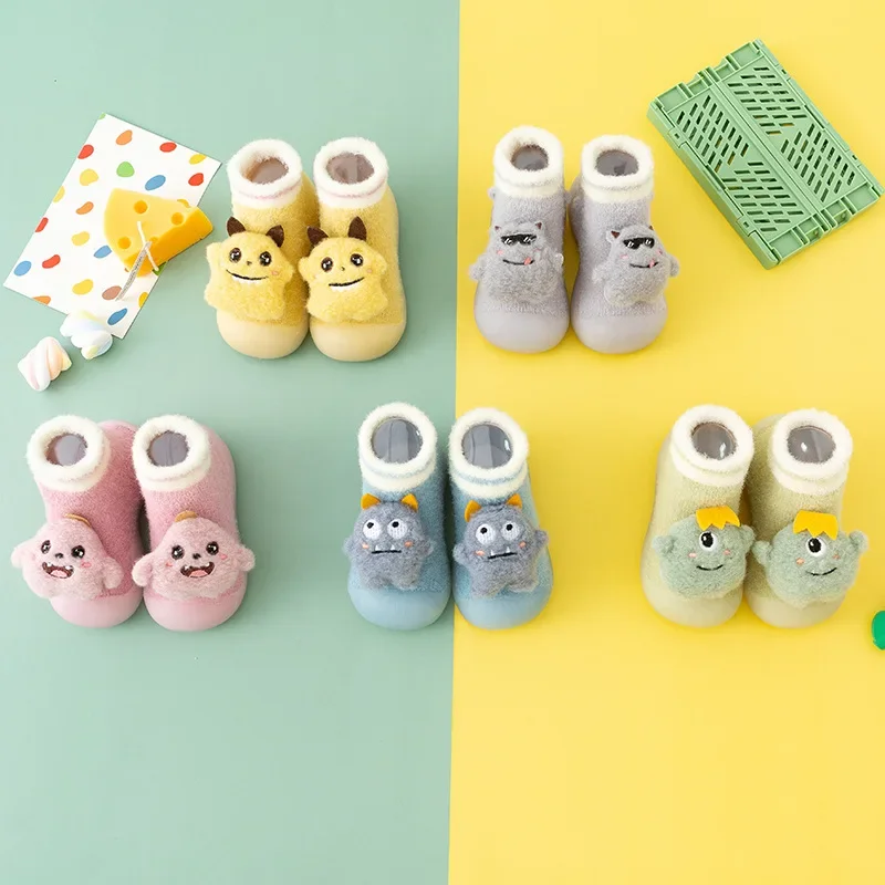 Детская обувь с мягкой подкладкой на осень и зиму, детские носки, детская обувь с мягкой подошвой, удобные дышащие Мультяшные куклы
