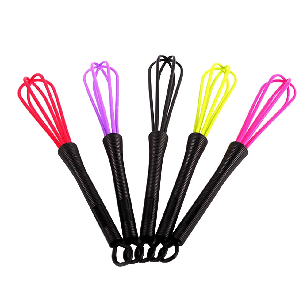 Hair Dye Cream Stirrer Mini Whisk Salon Barber Plastic Whisk Kitchen Baking Cooking Mixer Tool for Hair Dye Color Mixing