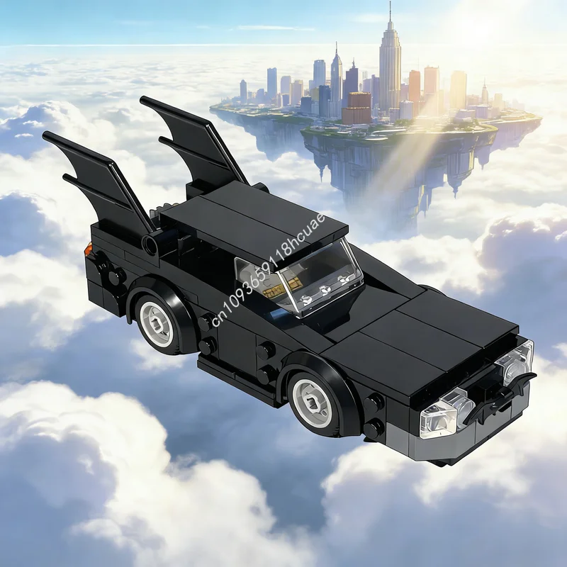 

Набор строительных блоков MOC «Комикс-Бэтмобиль» (137 деталей), 6-дюймовая модель супергероя Бэтмена, архитектурный конструктор, рождественский подарок, игрушка для детей