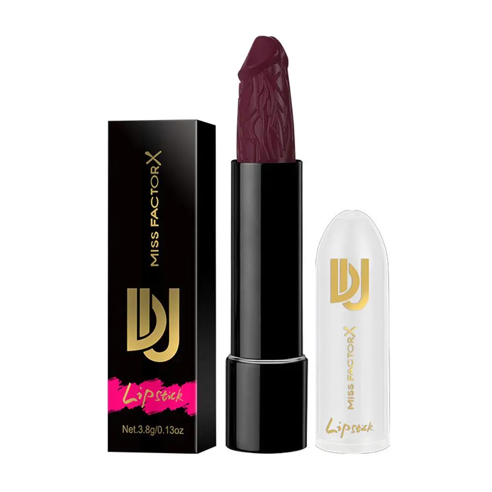 Lustige Penis form Lippenstift Pilz lang anhaltende Feuchtigkeit kosmetische Lippenstift Lippe matt Lippenstift Make-up Maquill age Geschenk rot x1n1