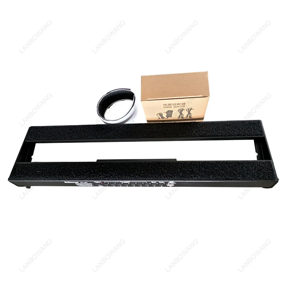 Single Row Aviation Aluminum Guitar Pedal Board With Built-In Power Rail Durable Effect Foot Pedal Holder For Electric Guitar