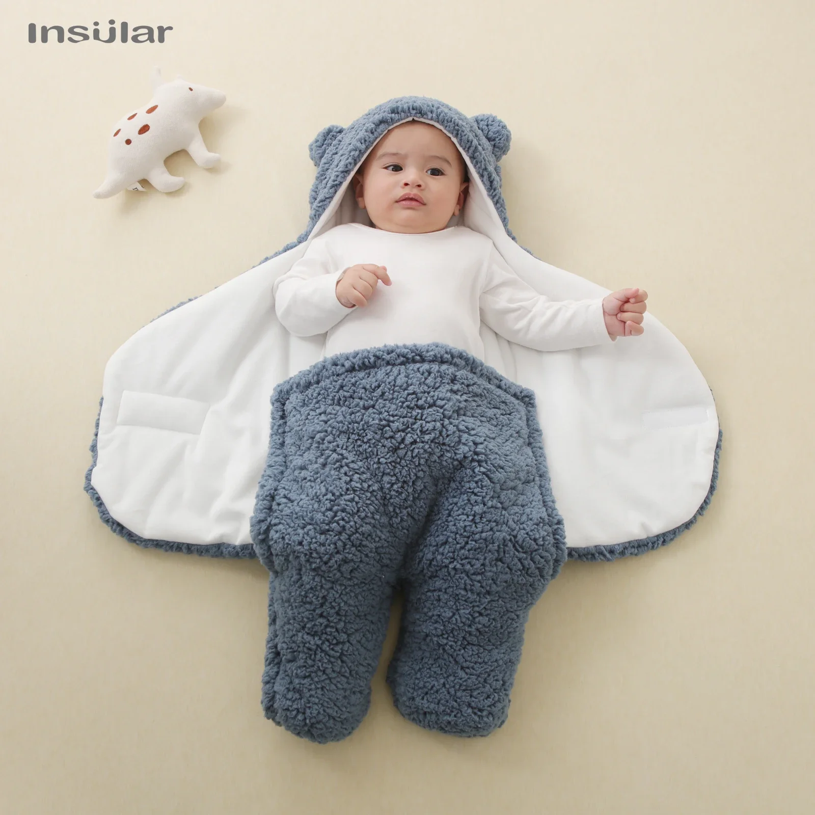 Winter Warm Baby Sleeping Bag Envelope Soft Newborn Baby Wrap Blankets Newborn Sleepsack Cotton Thicken Cocoon for Baby 0-6Month