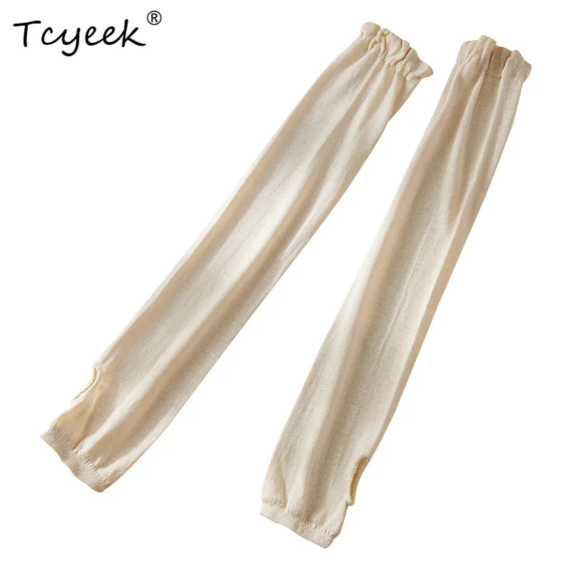 

Tcyeek, 100%Real Silk Girl Sleeves for Driving, Women Sun-protection UV, Breathable Arm Gloves, 2024 Summer Autumn P46585QM