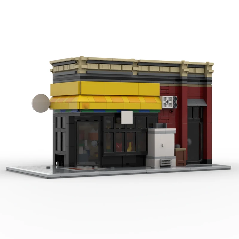 도시 스트리트 뷰 모델 MOC 빌딩 벽돌 인기 영화 장면 모듈 형 기술 선물 휴일 조립 어린이 장난감 정장