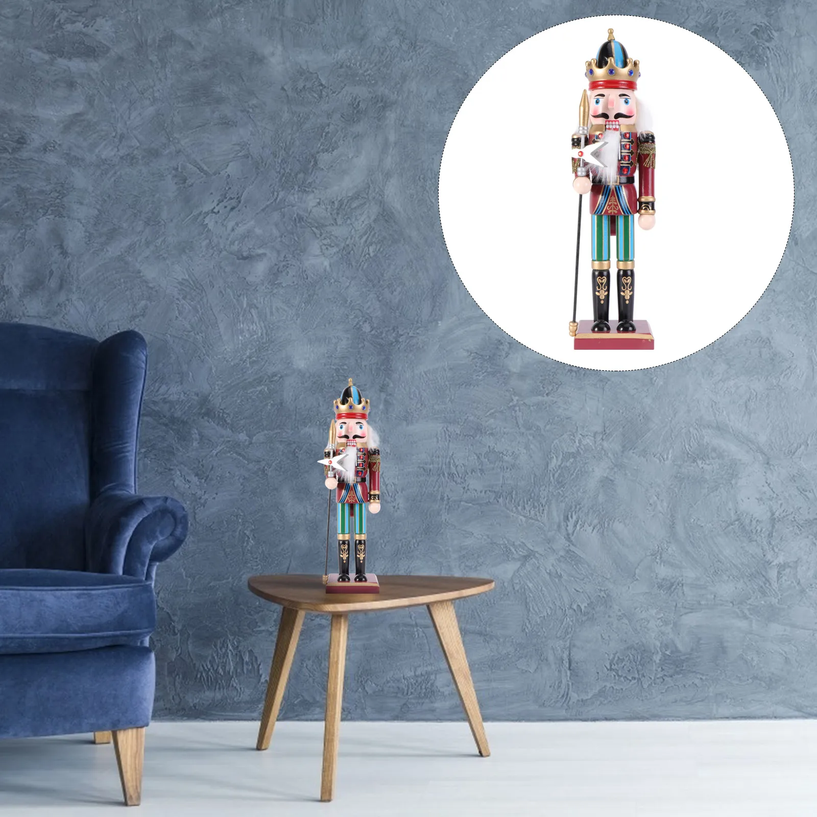 

Premium Wooden Nutcracker Walnut Soldier Decor Desktop Ornament Craft Puppets Painted Christmas Gift Home Decoration 3D
