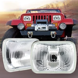 1 Pair 5X7'' H4 Headlight Kit Rectangle Headlamp Halogen Bulb For Nissan Navara Toyota Hiace Hilux 1978~2005 RWD Car Lighting