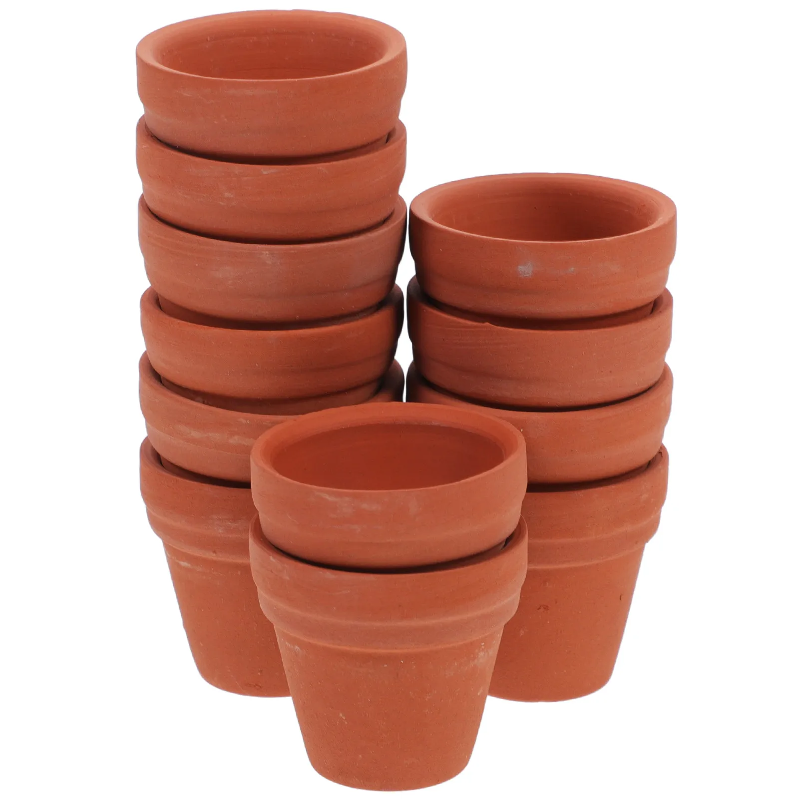 12Pcs Small Ceramic Succulent Pots Mini Flower Drainage Holes Indoor Outdoor Nursery Pots for Plants Flower Planter