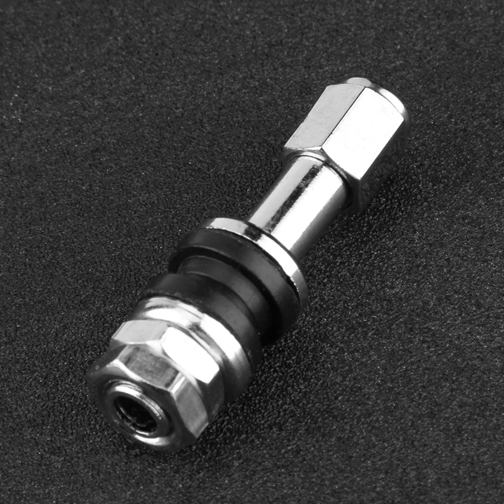 10 قطع من صمام إطارات العجلات بدون أنابيب مع أغطية غبار