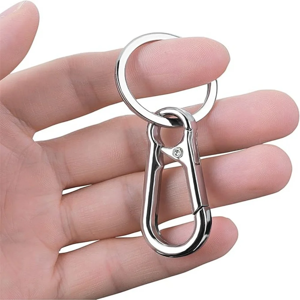 

4Pcs Carabiner Clip Keychain Metal Carabiner Shape Key Ring Keyring Key Holder Clips Hook Holder Organizer for Car Keys Finder