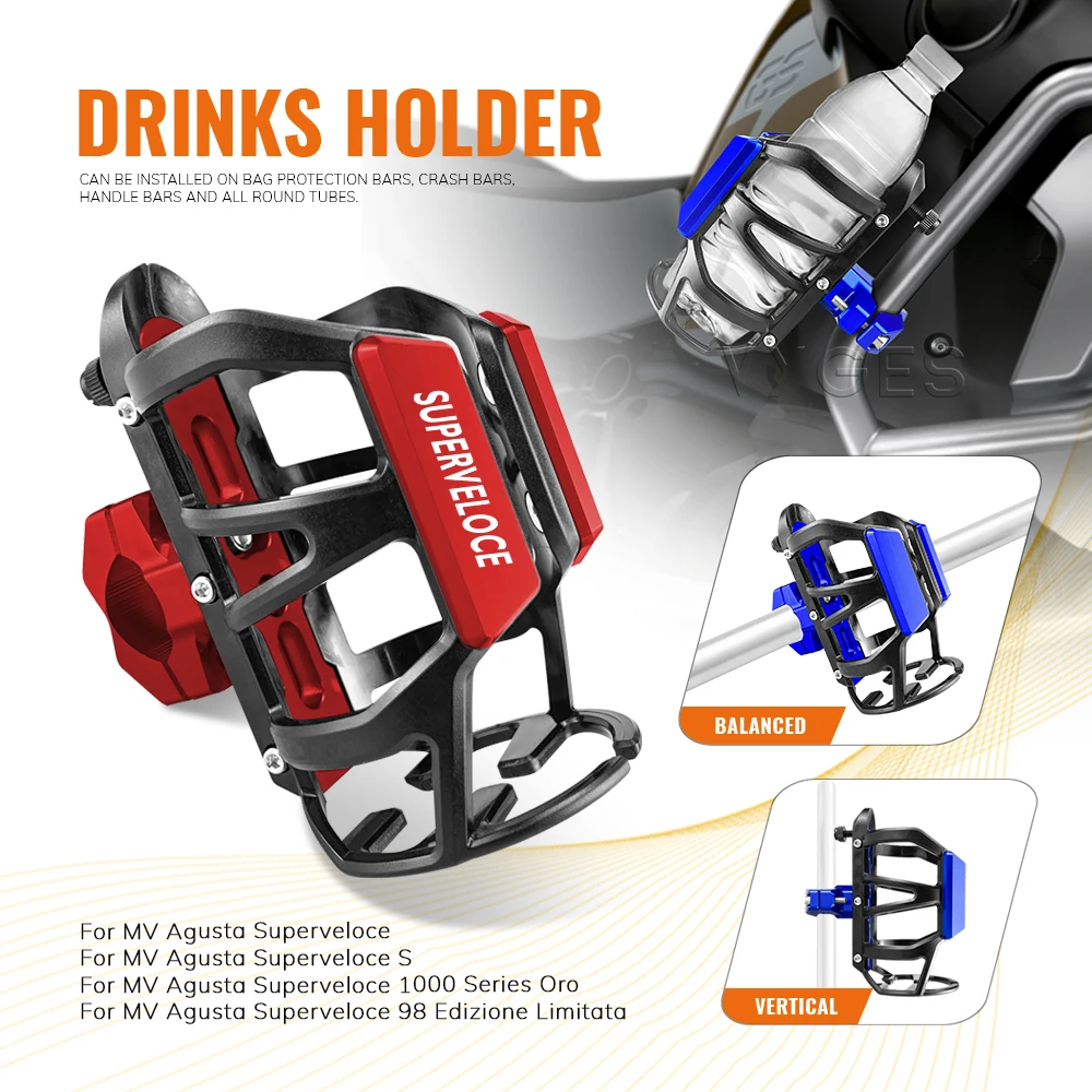 Motorcycle Beverage Water Bottle Cage For MV Agusta Superveloce S 1000 98 Drinks Holder Water Cup Holder