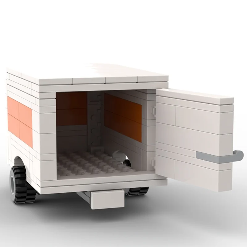 118 قطعة MOC U Haul مقطورة المدينة نموذج اللبنات البناء التعليم الإبداعي الطوب هدايا عيد الميلاد الاطفال اللعب عيد ميلاد