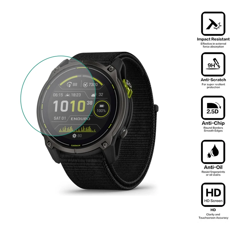 Hard Glass Smartwatch Clear Protective Film For Garmin Enduro 3/2 Smart Watch Display Screen Protector Cover Enduro3 Accessories