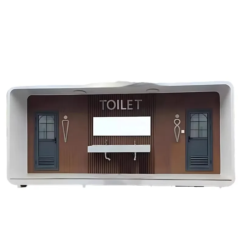 Customized Scenic Apple Warehouse Steel Mobile Toilet Modern Portable Outdoor Restroom Public Parks Eco-friendly Men Women Yongh
