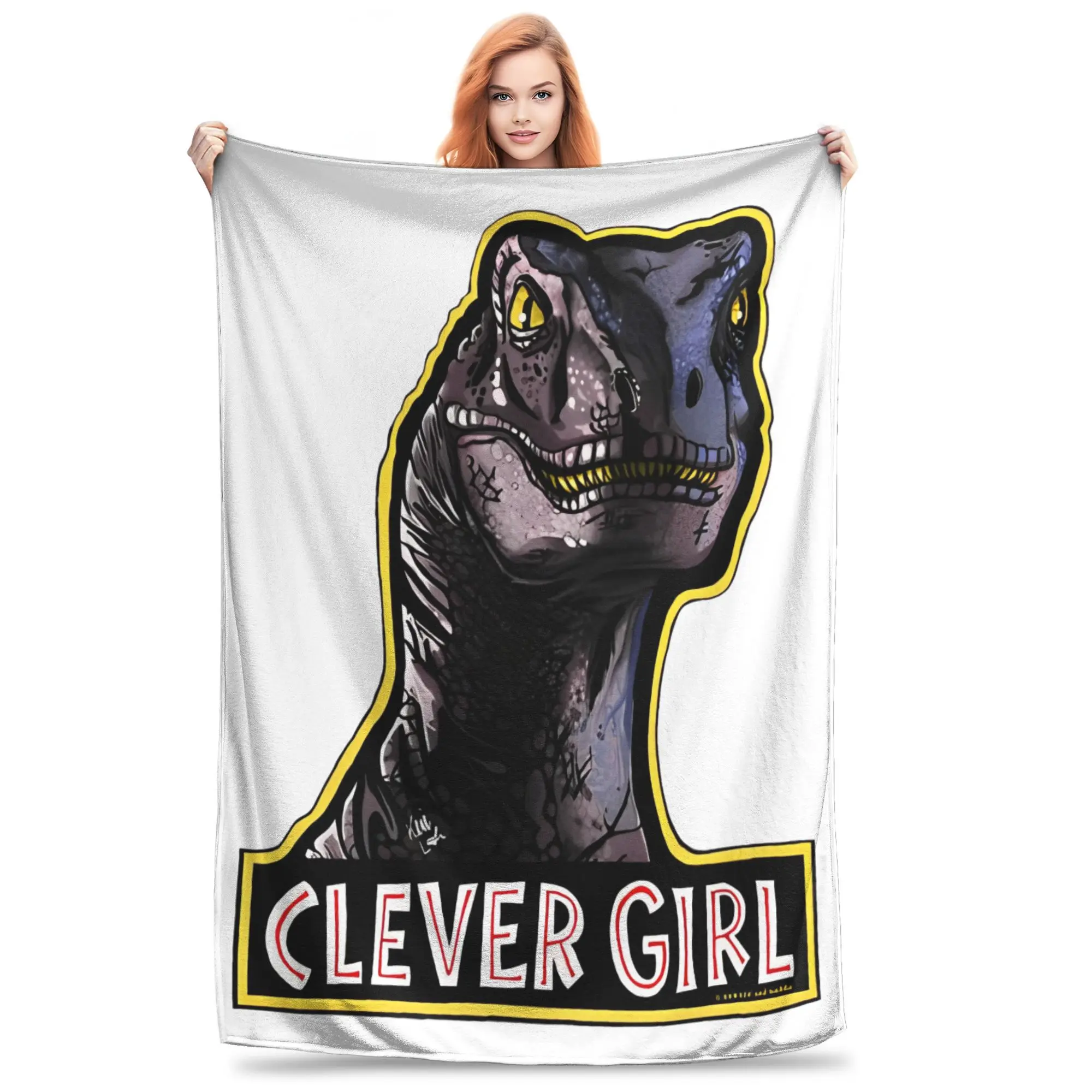 

Умное вязаное одеяло «Парк Юрского периода» Raptor, флисовое супермягкое одеяло Fifthsunmerch для кровати, ковер