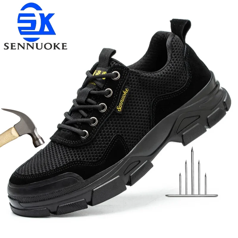 Safety Shoes ManforWork Man\'s Safety working Shoes Lightweight Work Wear Free Shipping Industrial Security-Protection Waterproof