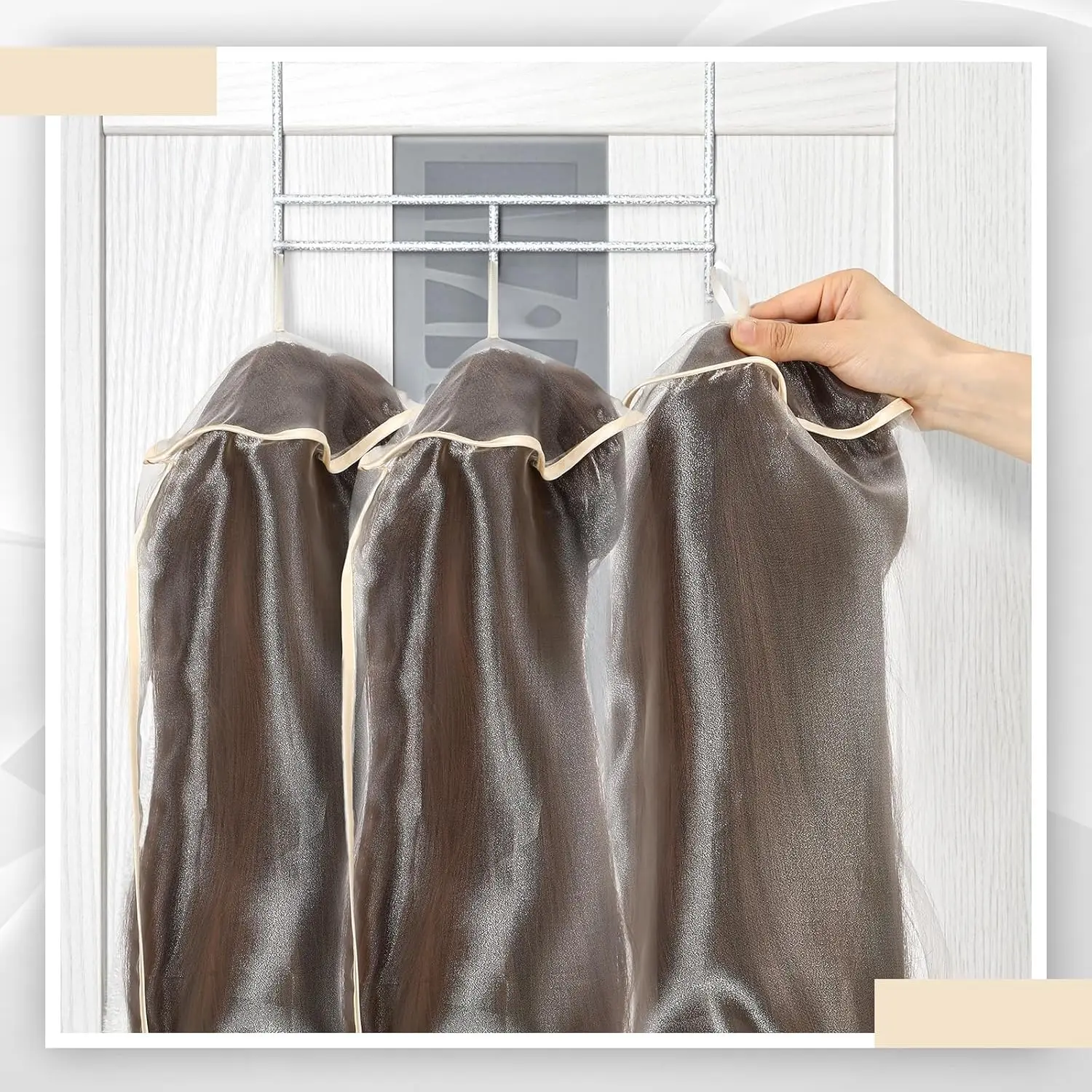 1/6 Pcs Wig Bags Adjustable Wig Storage for Multiple Wigs with Drawstring  Portable Wig Storage Bags image 2
