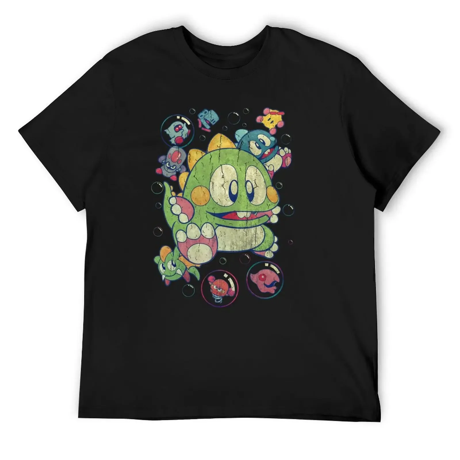 

Bubble Bobble Vintage Action T-Shirt anime man clothes tees heavyweights plain t shirts men