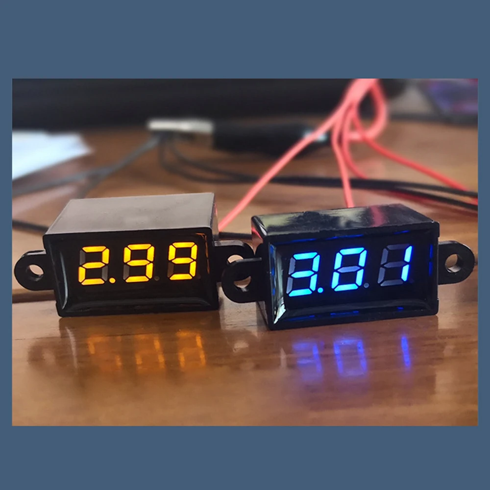 Imagem -05 - Voltímetro Digital para Carro dc 3.0v30.0v Medidor de Tensão Automotiva à Prova Dágua 12v 24v Motocicleta Veículo Display Led Testador de Tensão