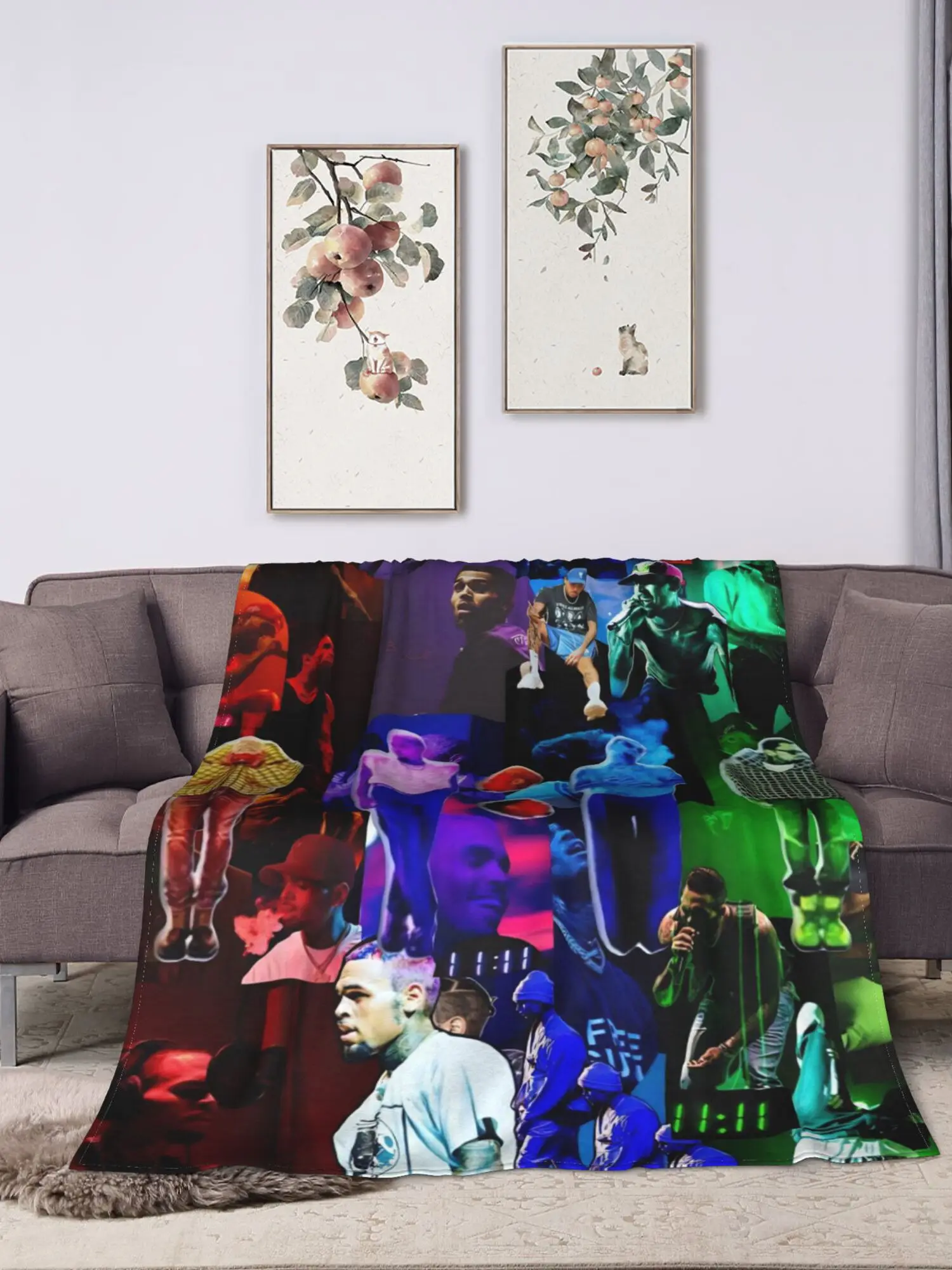 Chris Brown Breezy Bowl XX couverture qualité douce chaude jeter couverture hiver voyage chambre drôle couvre-lit