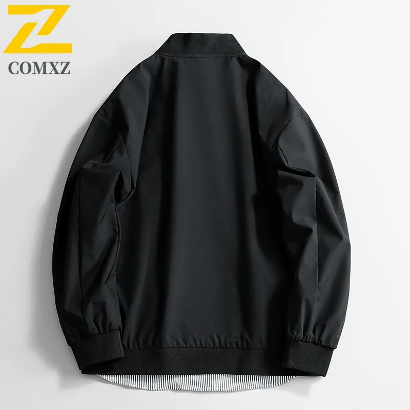 COMXZ 2025 Spring Autumn American Style Streetwear Baseball Collar Jacket Loose All-Match Casual Coat Waterproof Windproof New