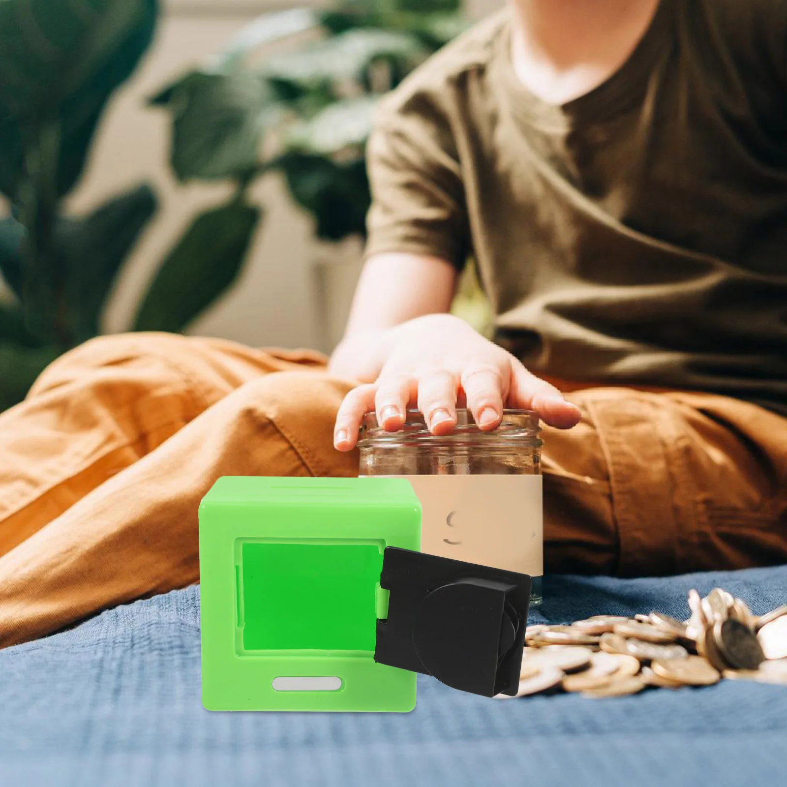 Mini Cash Box Combination Lock Coin Deposit Savings Banknote Money Storage Case Atm Piggy Bank Secure Bank for Kids Boys Girls