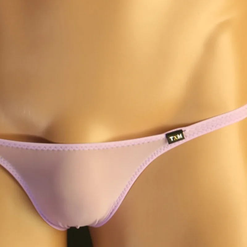 Thin Semi Sheer Silky Bikini Briefs for Men Low Rise Elastic Sexy Triangle Underwear Male Sexy Quick Dry Cool Feel Daily Panties