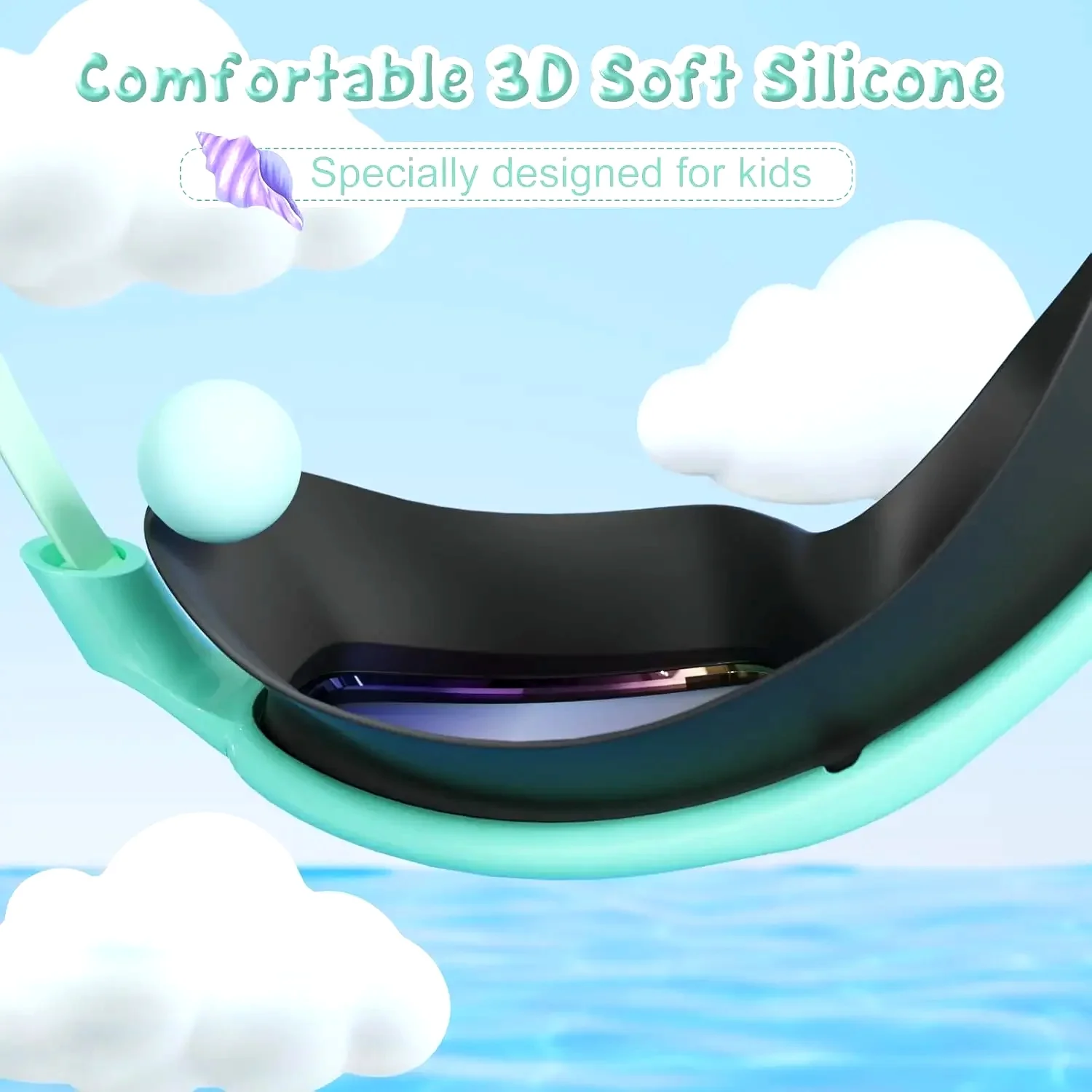 Swim Goggles 2 Pack, Anti-Fog UV Protection Wide View Swimming Goggles for  3-15 Youth Boys Girls view 4