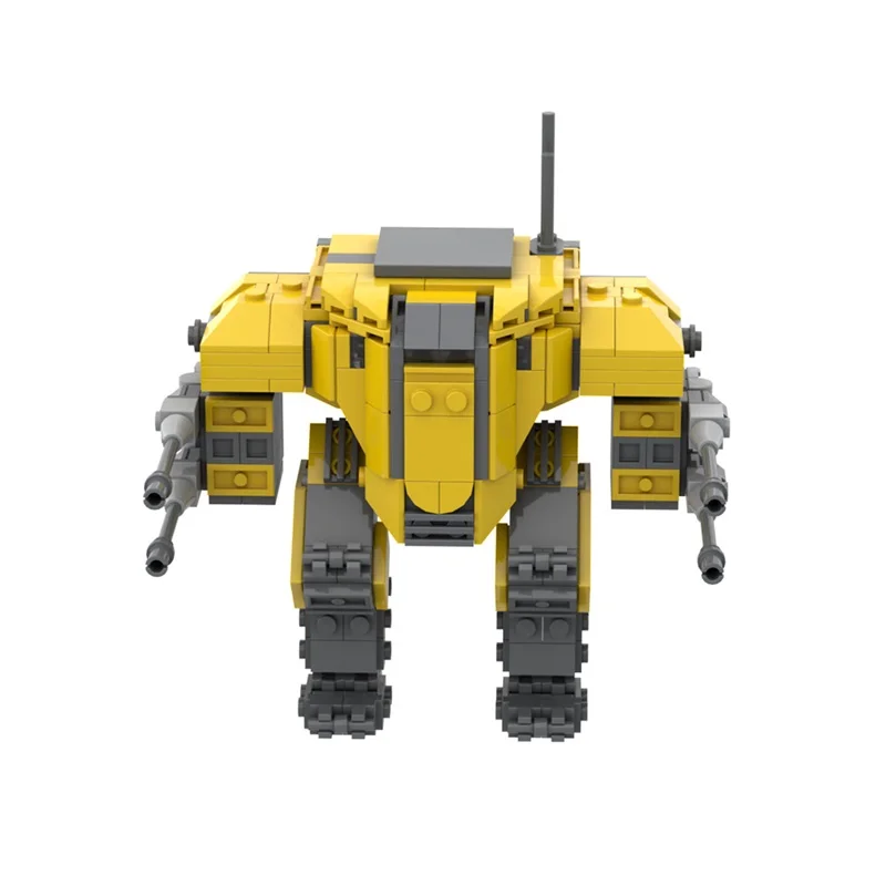 MOC Helldivers 2 Emancipator Exoskeleton suit Model Building Blocks Military Weapon Combat Game Mecha Assembly Bricks Toy Gift