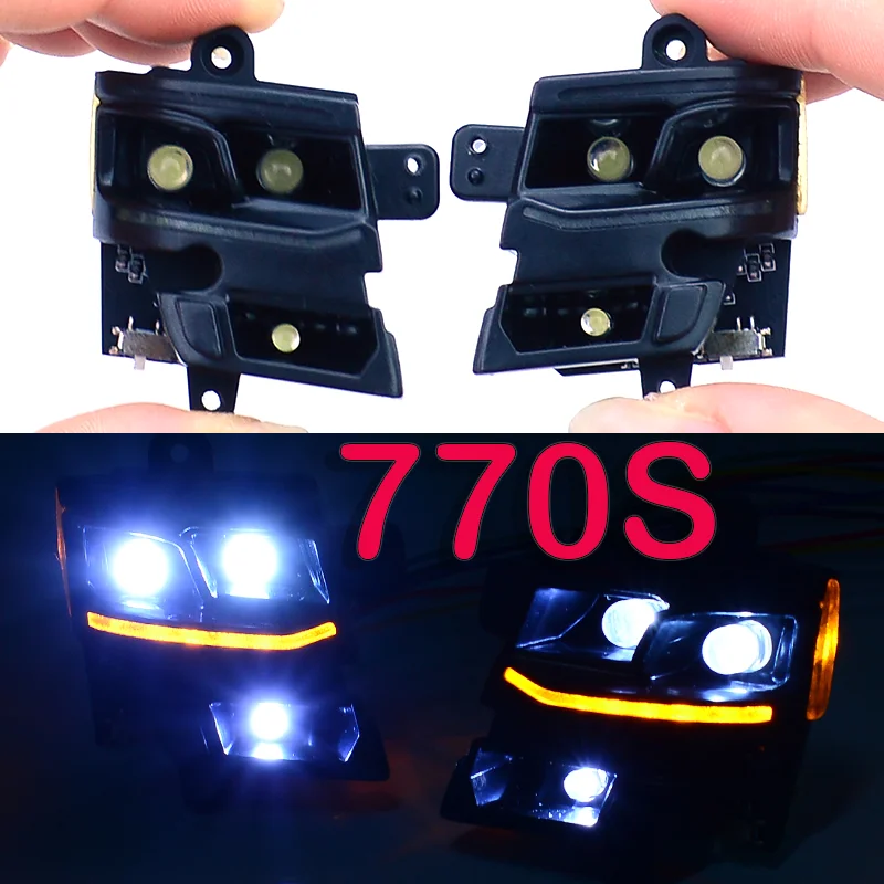 

RC Truck 1/14 LED Headlight&taillight Double Flash Mode Sequential Turn Signals for Tamiya SCANIA 770S 56368 56371 Car