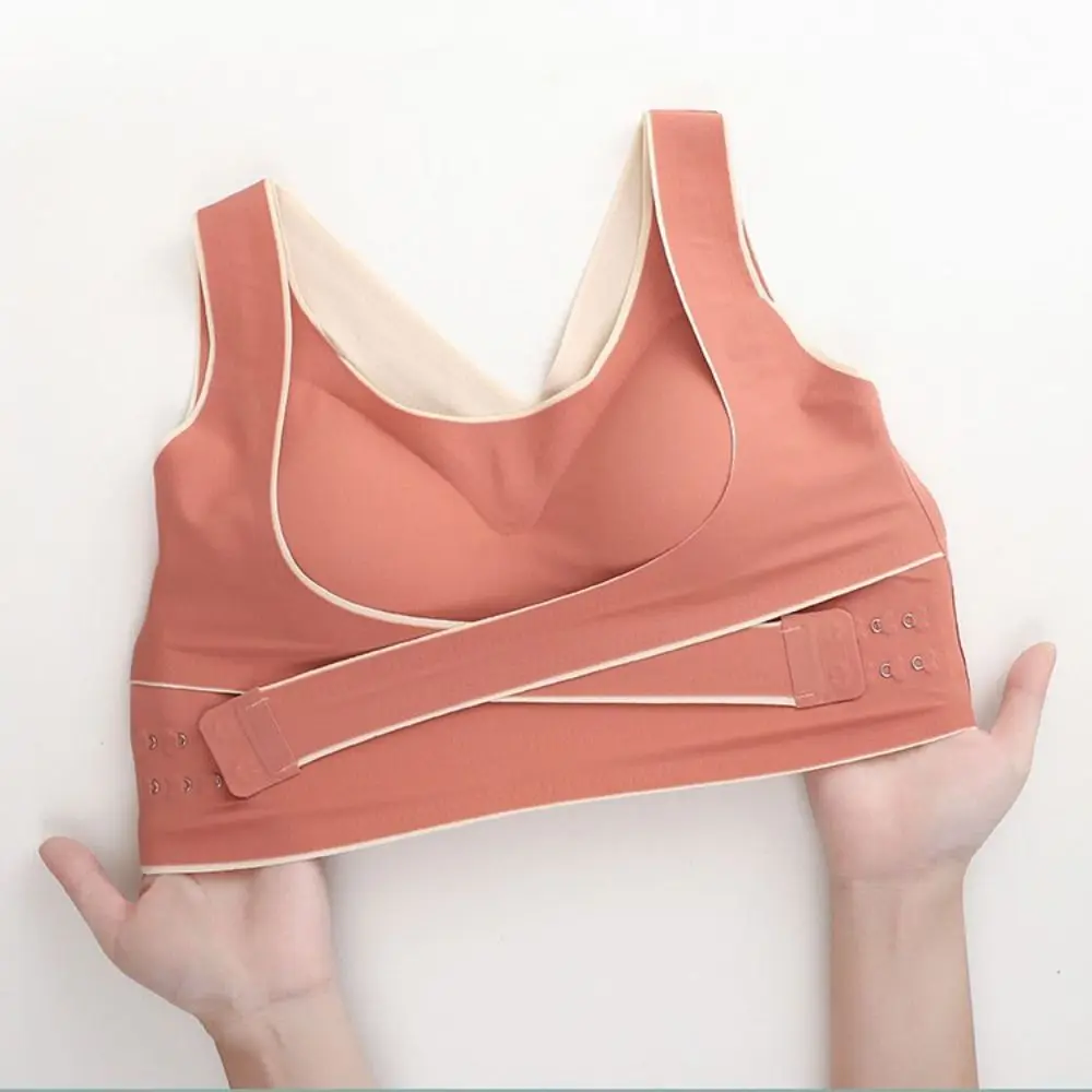 Shockproof Wireless Padded Sports Bra Front Adjustable Buckle Gathering Training Fitness Bra Moisture-Wicking Breathable