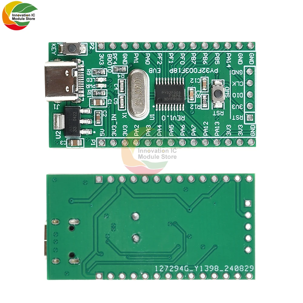 32-bit ARM Cortex-M0+ Inner Core PY32F003F18P6TU 32MHz Development Board Py32F003 Microcontroller System Board Development Board