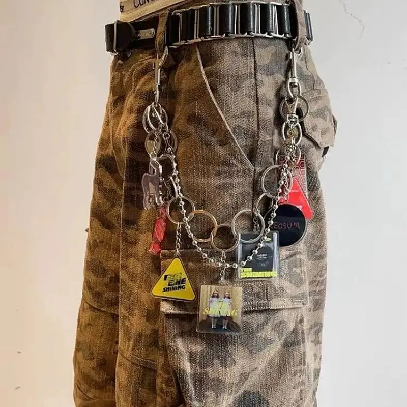Detachable necklace, pants chain, bag chain, three in one accessory, imitation series, fashionable and cool waist accessories