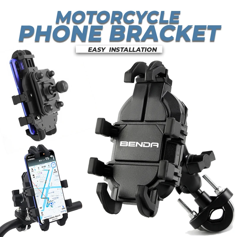 

Phone Holder 360° Rotatable Riding Motorcycle Stand Bracket Non-slip For BENDA Chinchilla 300 450 LFS700 LFC700 BD400 500