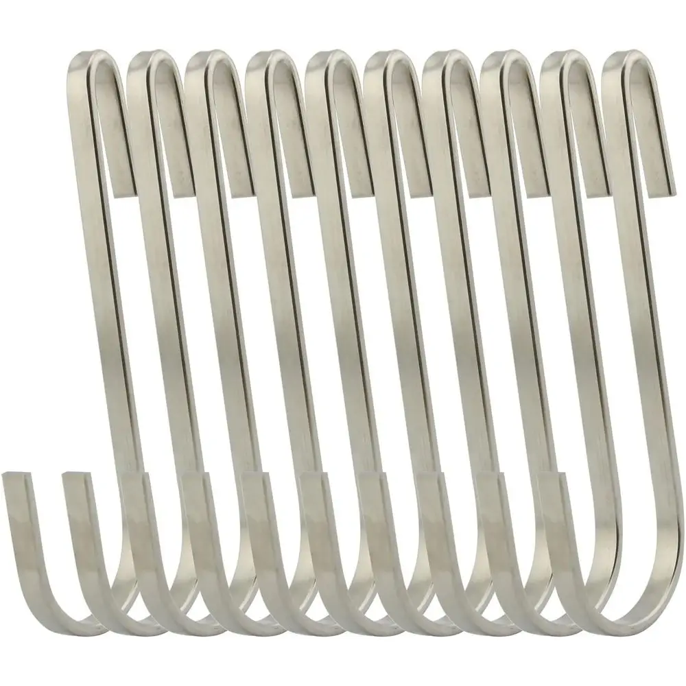 Style Premium Stainless Steel S Hook Cookware Unit Pot Rack Hooks Sturdy Hanging Hooks - Multiple uses for Kitchenware, Pots, Ut