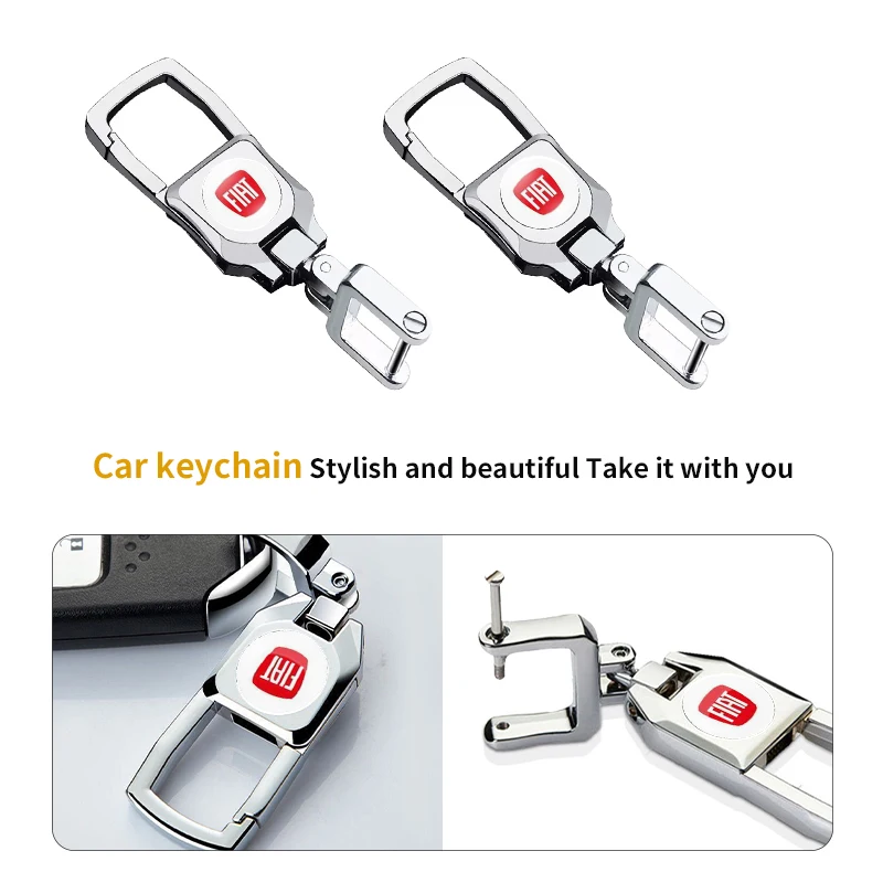 Metal Car Styling Emblem Keychain Key Ring Chain Gift For Fiat BMW M Mercedes Benz AMG Audi Sline Mazda Opel Nismo Nissan