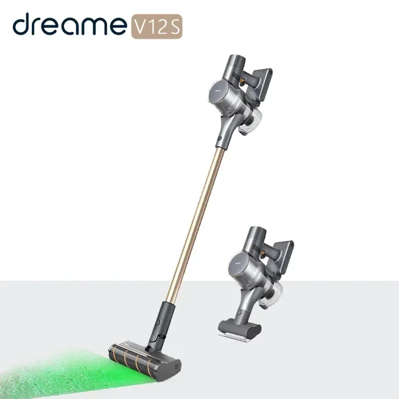 

Original Dreame V12S Wireless Vacuum Cleaner Green Light Show Dust /185AW Strong Suction 99.9% Remove Mites Rate 90min Battery