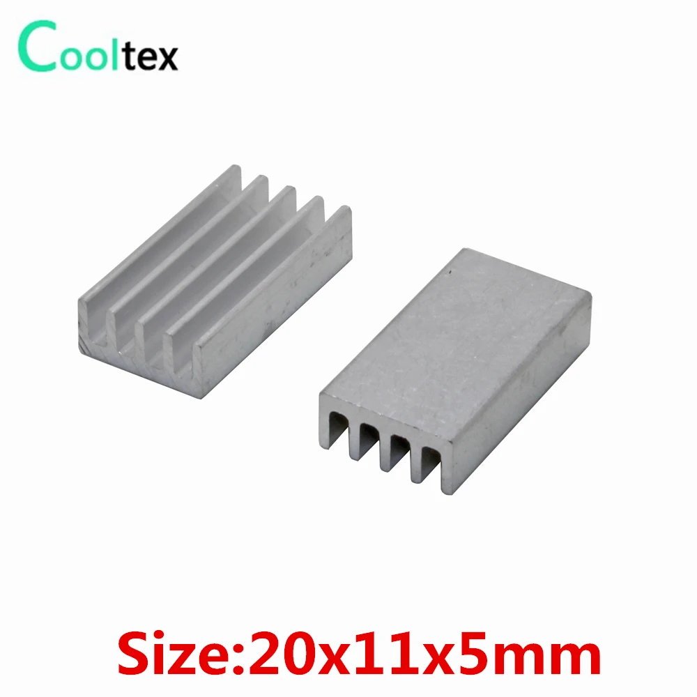 

20pcs/lot 20x11x5mm Aluminum Heatsink heat sink radiator for Chip VGA RAM IC LED Electronic 3D printer COOLER cooling