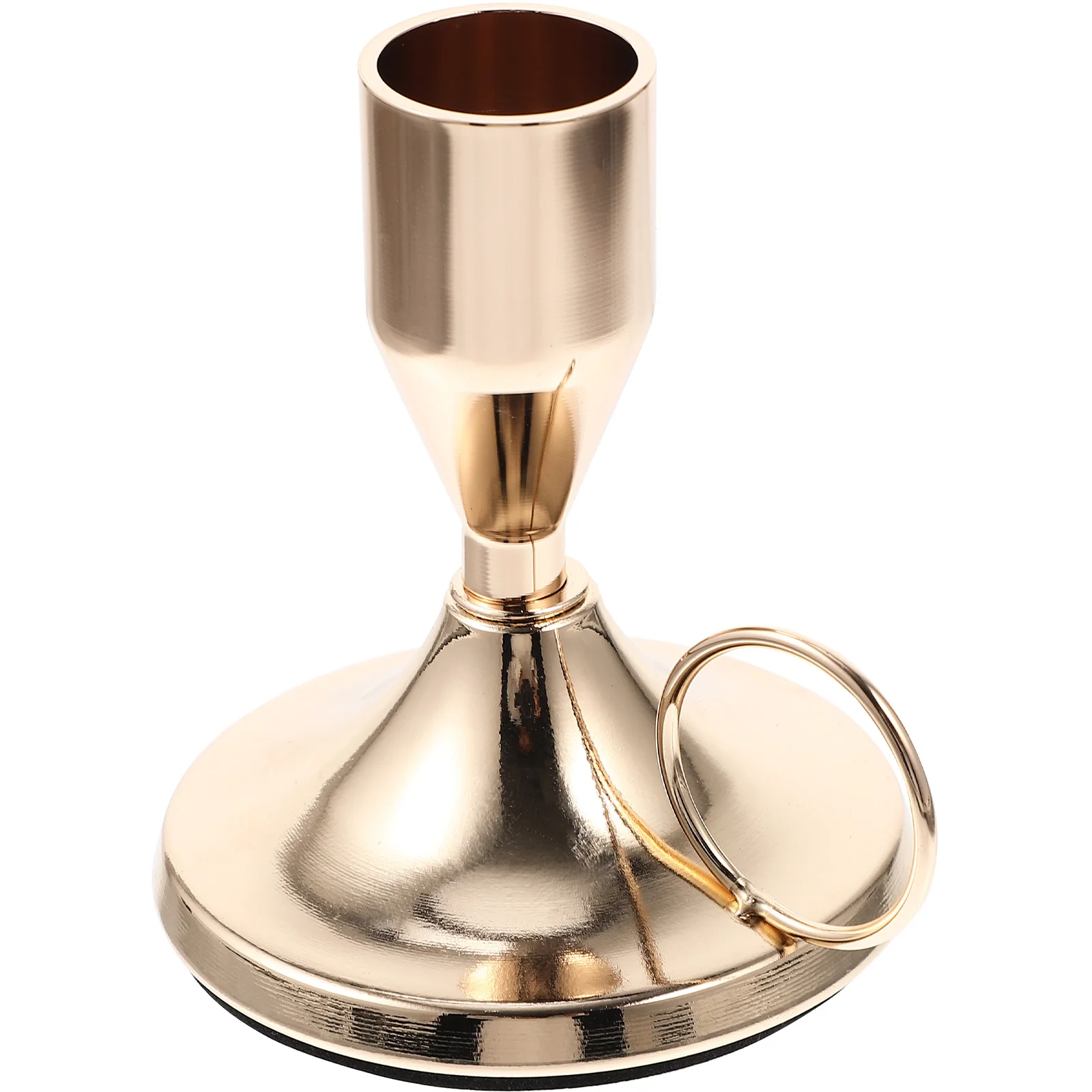 

Tiny Metal Candlestick Holder Portable Decorative Stand for Home Wedding Party Tabletop Decor Elegant Desktop