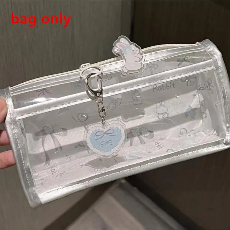 

New Cartoon Translucent Pencil Case Multi-layer Vertical Large-capacity Stationery Storage Bag School Supply Cosmetic Bag