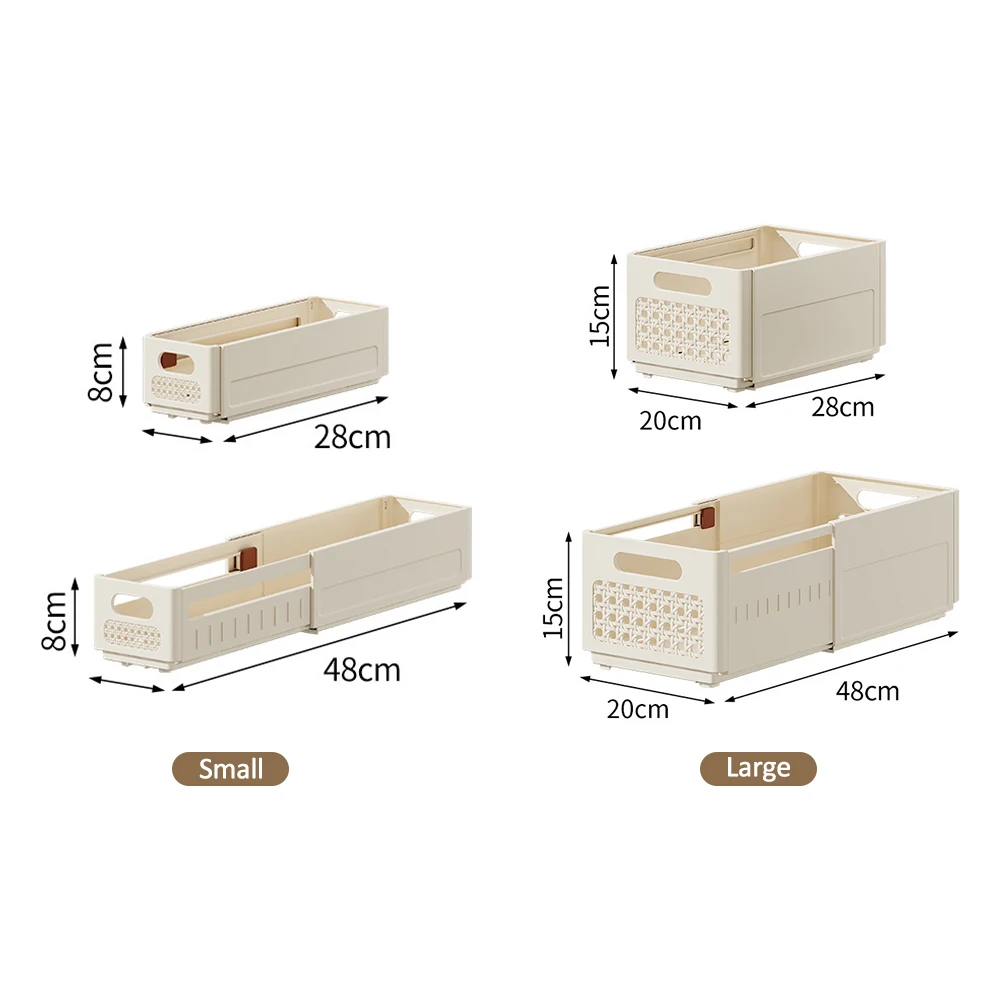 2/1Pcs Clothes Storage Box Stretchable Drawer Storage Wardrobe Storage Organizers Clothes Storage T-Shirts Pants Organizer Box