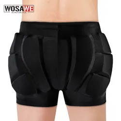 Wosawe-Shorts de patinação para meninos e meninas, esportes ao ar livre, shorts de snowboard, fundo protetor do quadril, acolchoado para esqui