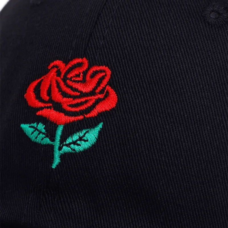 Baseball Cap Rose For Men and Women Spring Summer Outdoor Sun Protection Embroidered Cap Casual Sun Hat