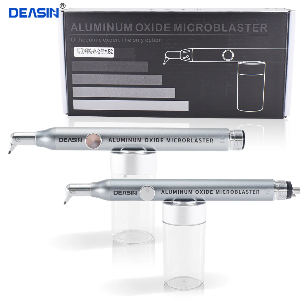 Dental Sandblasting Alumina Gun Aluminum Oxide Micro Blaster with water Interface Microetcher Air Abrasion Polisher 2/4holes