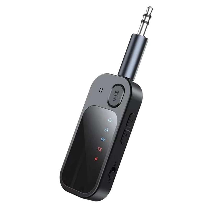 AAAN-Nuovo ricevitore trasmettitore Bluetooth 5.4 per aereo Adattatore Bluetooth wireless 2 in 1 da utilizzare con qualsiasi jack da 3,5 mm sul volo, la TV