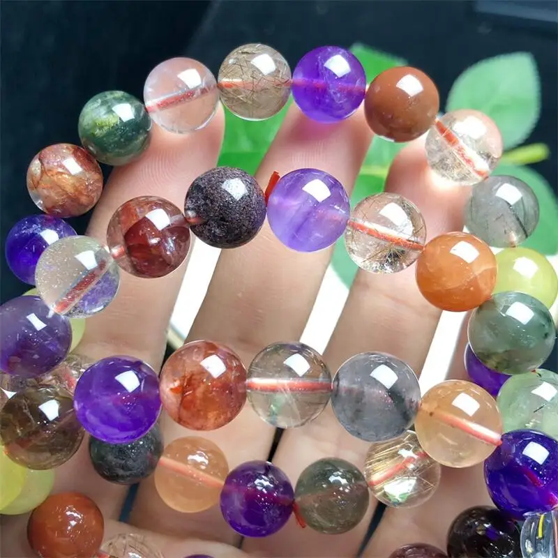 

10MM Natural Crystal Quartz Bracelet Women Fashion Jewelry Single Circle Elastic Rope Charoite Gift
